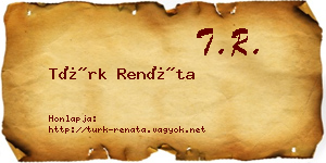 Türk Renáta névjegykártya